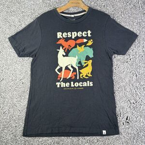 The Landmark Project T-Shirt Mens Medium Short SLV "Respect Locals" Sustainable
